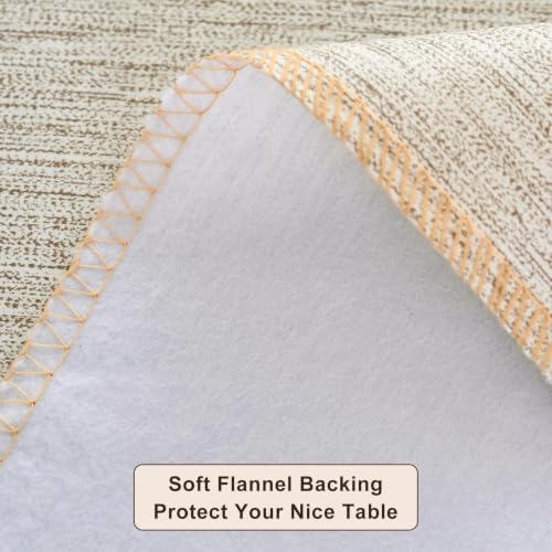 LIBERECOO Heavy Duty Vinyl Tablecloth with Flannel Backing Waterproof Oil-Proof Plastic Table Cloth Stain-Resistant Wipeable Rectangle or Square Table Cover for Indoor and Outdoor 60 x 102 Inch