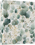 Watercolor Eucalyptus 3 Ring Binder 1.5 Inch Decorative Hardcover File Folder for School Office Papers Portfolio Planner Organizer Recipe Binders 1 Pc
