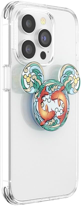 PopSockets Adhesive Phone Grip, Holder- Mickey Koi | Secure Comfortable Hold, Anti-Drop, Kickstand, Disney, Mickey Mouse, Minnie, Fun, Cool, Unique