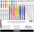 Zebra Pen Creative Essentials, MILDLINER, CLiCKART & SARASA, Assorted, 24Pk