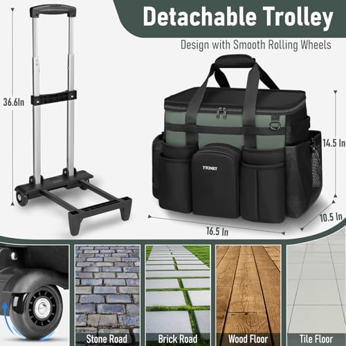 Ytonet XXL Rolling Cleaning Caddy, Large Cleaning Caddy with Wheels