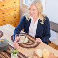 Homespice Prescott Jute Braided Placemats, Oval 13x19 Set of 4