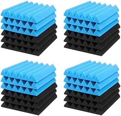 JBER 24 Pack Acoustic Panels Studio Foam Wedges Soundproof Padding