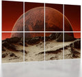 UMIACOUSTICS 8 Pcs 0.7Inch Thick Art Acoustic Panels, Total 47.2” x 31.5” Decorative Acoustical Wall Panels, Sound Absorbing Art Panels for Home, Office, Hotel, Recording Studio, Phobos Rock