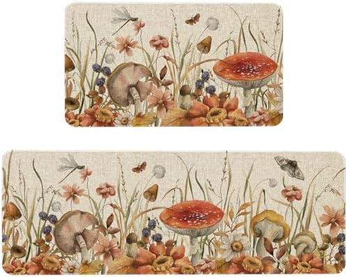 Kitchen Rugs and Mats Set of 2,Floor Mats for Home Kitchen Decor Mat