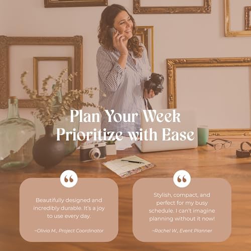 Undated Weekly Desk Planner Pad - 52 Pages Notepad With To Do List and Habit Tracker | Desk Pad Tear Off for Organization
