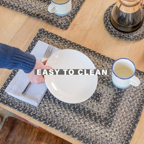 Homespice Flint Hill Braided Table Runner for Primitive Decor, Oval 11x36