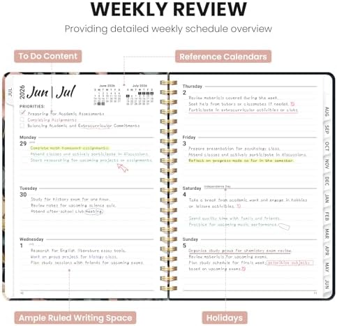 ZOTIA Planner 2026-2027 Jul 2026-Jun 2027 Academic Monthly & Weekly Planner