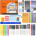 Shuttle Art 71 Pack School Supplies Kit, Back to School Supplies for Teachers, Middle High Schools, College School Supply with Highlighters, Pencils, Gel Pens, Dry Erase Markers, Felt Tip Pens, Glue
