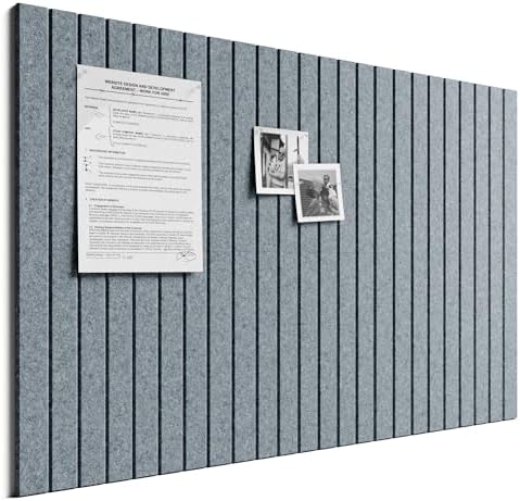Bumusty 36"x 24" Large Felt Bulletin Board Tiles,Blue Gray