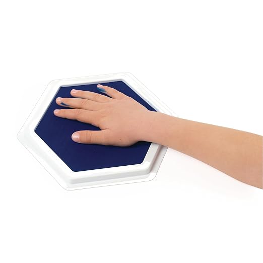 Colorations Classic Primary Colors Jumbo Washable Stamp Pads Washable Ink Pack of 6 (6"L x 7"W) - Classroom Stamping for Kids With Lid | 6" L x 7" W, Includes Lids, Washable Ink for Kids' Classroom Stamping