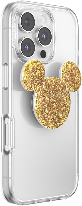 PopSockets Adhesive Phone Grip, Holder- Earridescent Gold | Secure Comfortable Hold, Anti-Drop, Kickstand, Disney, Mickey Mouse, Minnie, Gold