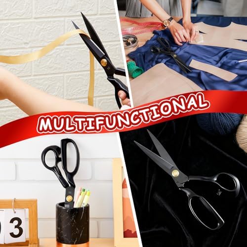 Amylove 1 Pcs 10.5'' Ribbon Cutting Scissors,Style2,Black