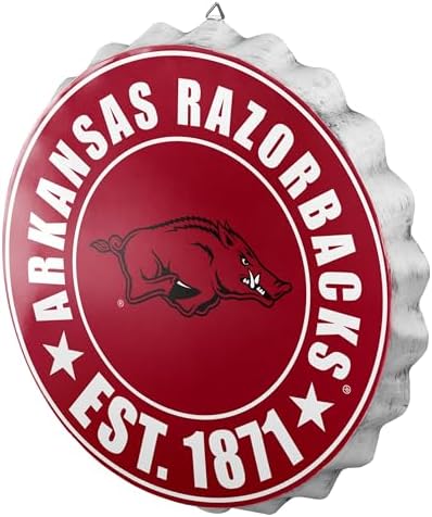 foco NCAA Team Logo Metal Bottle Cap Hanging Wall Sign