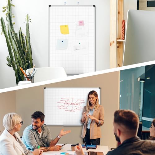 XBoard Magnetic Dry Erase Whiteboard with Lines 36 x 24 Inch