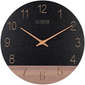 La Crosse Clock 404-3630C 12 inch Dark Sierra Wood Analog Quartz Wall Clock