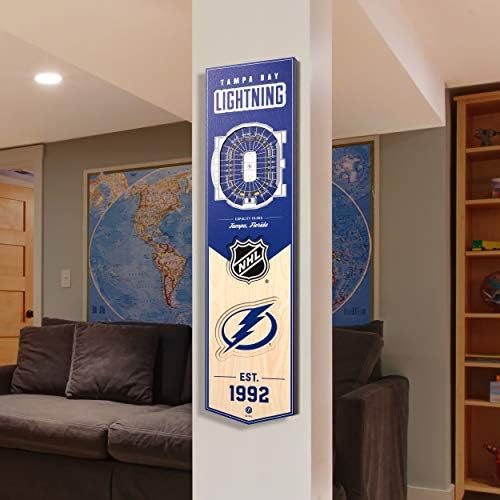 YouTheFan NHL Tampa Bay Lightning 3D 8 x 32 Stadium Banner