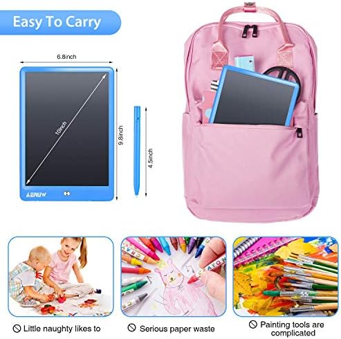 LCD Writing Tablet Colorful 10 Inch Electronic Graphics Doodle Board eWriter Drawing Pad with Memory Lock Kids & Adults Home School Office Handwriting Tablet Gifts(Blue)