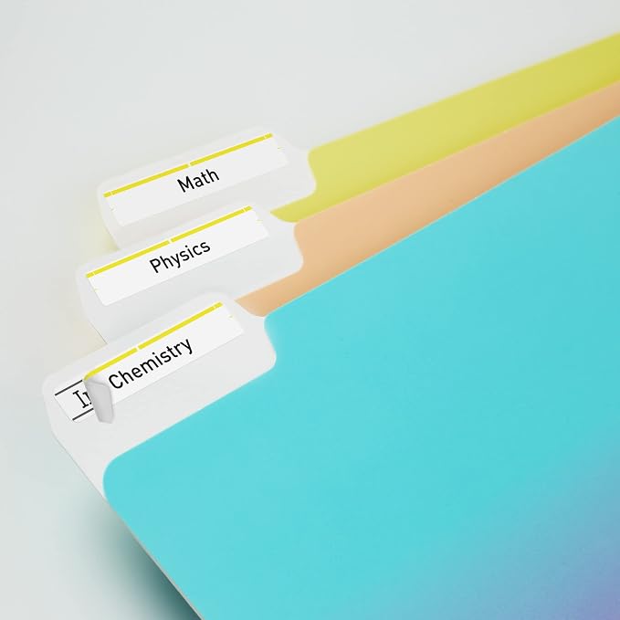 Avery® TrueBlock® File Folder Labels, 2/3" x 3-7/16", 1,500 Printable Labels, White/Yellow, Permanent (5966)