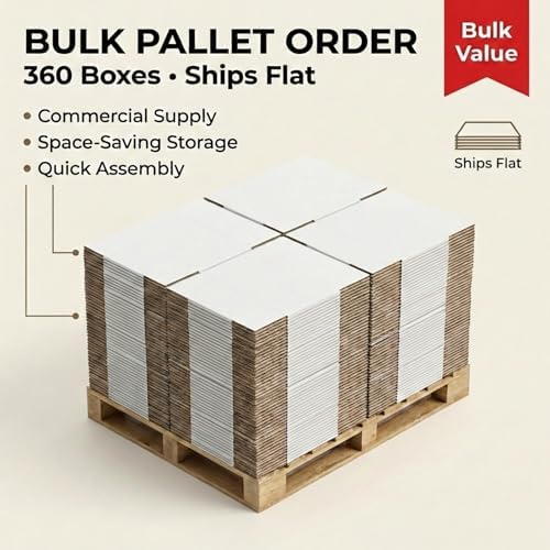 BOX USA File Boxes with Lids and Handles (360-Pack) - File Storage Boxes for Office Supplies, Book Storage, Moving, and Packaging, Fits Letter and Legal Paper, Removable Lid