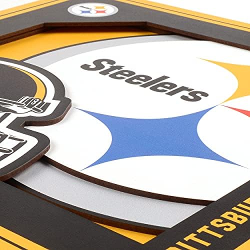 YouTheFan NFL Pittsburgh Steelers 3D Logo Series Wall Art