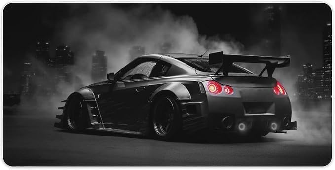 Car Gaming Mouse Pad Large Mousepad Z350 JDM Car Racing Cool Desk Mat for Keyboard and Mouse Mat Non-Slip Rubber Desk Pad 30x60cm, Style