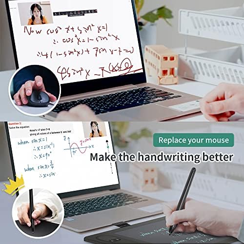 PenPower RemoteGo LCD Writing Pad | LCD Panel | Visible Handwriting | Video & Voice Comment on PDF | Annotation, Screen Recording and Math Formula Recognition | Pen Tablet for Adults