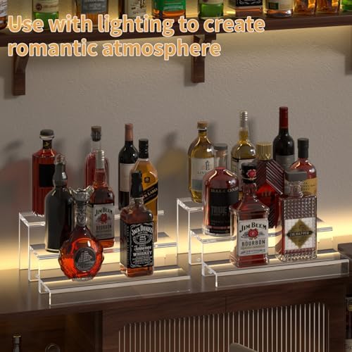 JUESHA 3 Tiers Bar Shelves for Liquor Bottles (Patent: D1076520S)