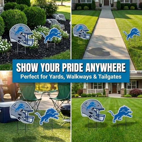 NFL Logo & Helmet 2 Pack Yard Sign Set