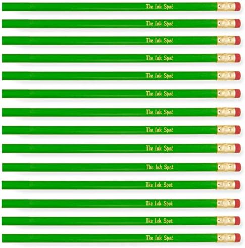 100 Personalized Custom Printed Pencils. USA Made. PMA Certified – Green