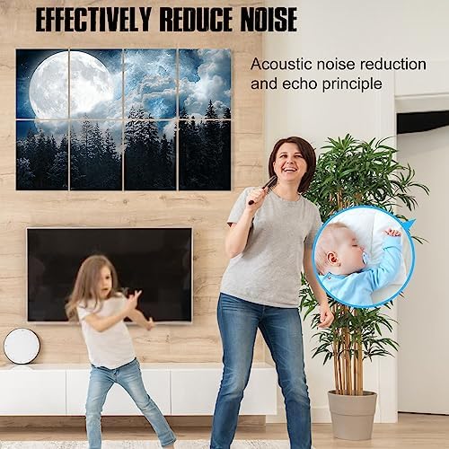 YPY Acoustic Panels Sound Absorbing, 8 Pack Soundproof Wall Panels