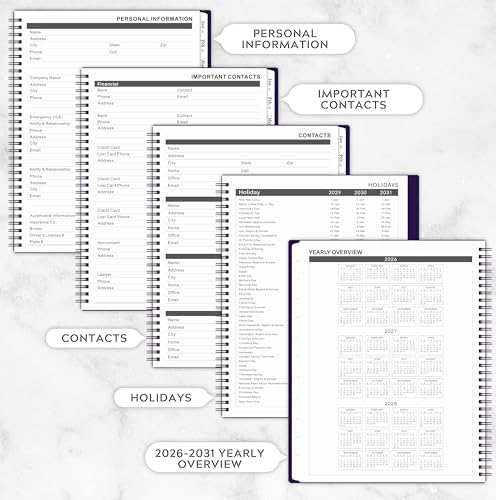 2026-2031 Monthly Planner/Calendar - 5 Year Planner, Jul.2026 - Jun.2031