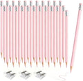 36 PCS Macaron Pink Colored Pencils with Eraser Pre Sharpened Pencil 2 HB - Ideal for Checking, Grading, Tests & Office/School Supplies