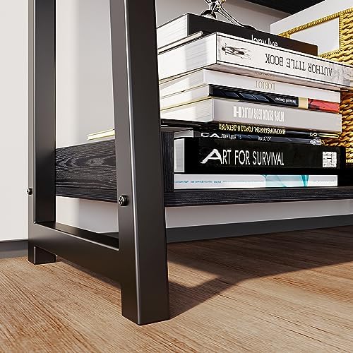 IRONCK Ladder Shelf 5-Tier 74.8in Tall, Industrial Bookcase and Bookshelf
