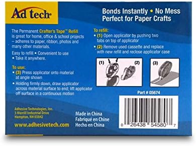 AdTech 05674 Permanent Crafter's Tape Refills, case pack of 12