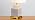 JONATHAN Y Cleo 21.5" Red & White Ceramic Table Lamp with Brass Base