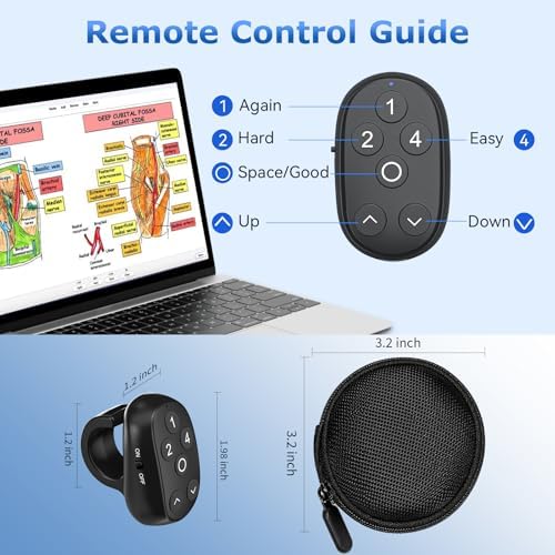 Remote for Anki Clicker Ring, Flashcard Control for Anki, RemNote