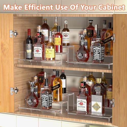 JUESHA 2 Pack Tiers Bar Shelves for Liquor Bottles (Patent: D1076520S)