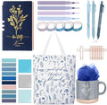 Reallnaiv Housekeeping Mug Bag Notebook Highlighter Pen Note, Blue