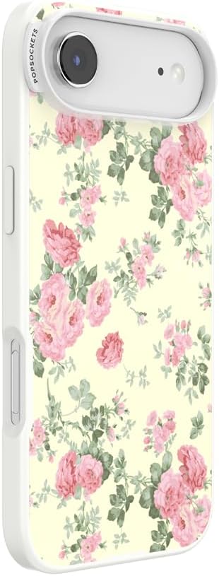 PopSockets iPhone 17 Air Phone Case with MagSafe- Cottage Tutu | Magnetic, Wireless Charging, Camera & Drop Protection, Yellow, Butter, Flower, Floral