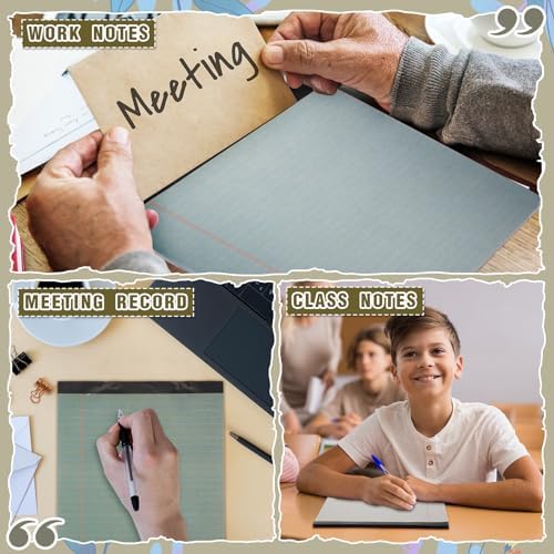8.5'' x 11'' Colored Legal Pad Writing Wide Ruled, Vivid Colors, 8 Pcs
