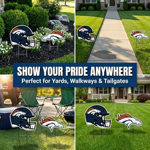 NFL Logo & Helmet 2 Pack Yard Sign Set