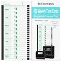 300 E8 Weekly Thermal Time Cards, Compatible with Lathem 2100HD & 800P