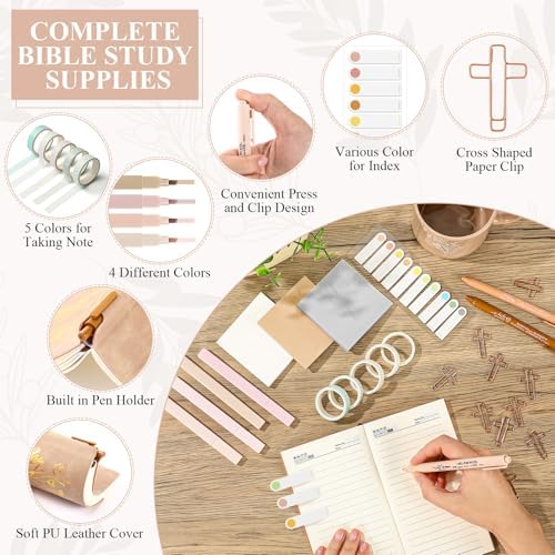 Reallnaiv Housekeeping Mug Bag Notebook Highlighter Pen Note, Mix Color