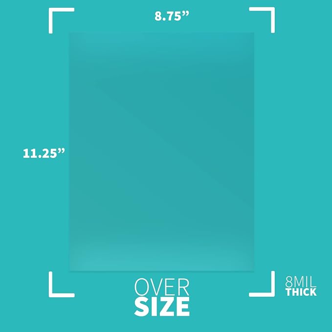 Binditek 8 Mil PVC Binding Covers, 8.75 x 11.25 Inches, Clear, 200 Pack | PVC Binding Presentation Covers, 8.75 x 11.25 Inches Oversize, Square Corners, Unpunched, for Office School Supplies