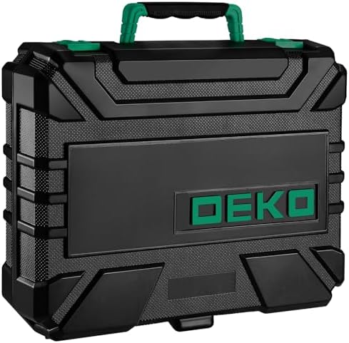 Tool Kit: 8V Cordless Drill, Home Toolbox with storage case, Hand Tool set for Home Repairs 126 Piece, Green