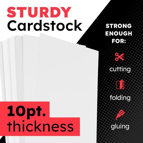Hygloss White Poster Board 11 x 14-50 Count Bulk Pack, 10 Pt. Thickness