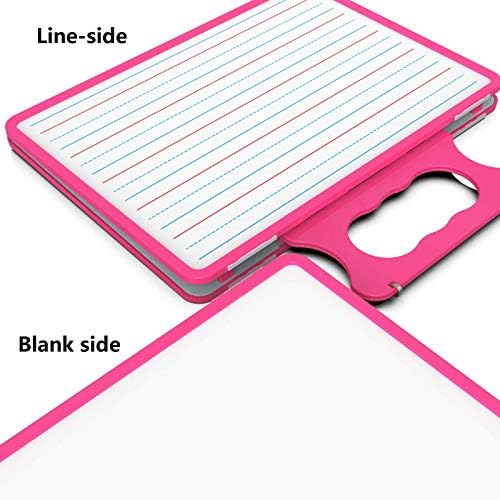Small Dry Erase White Board with Stand, Double Sided Dry Erase Board for Kids, Foldable Small White Board Portable Mini Whiteboard with Lines & Holder for Home School Office
