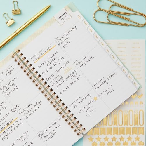 Blue Sky 2027 Weekly & Monthly Planner Calendar, 5"x8", Secret Garden Mint