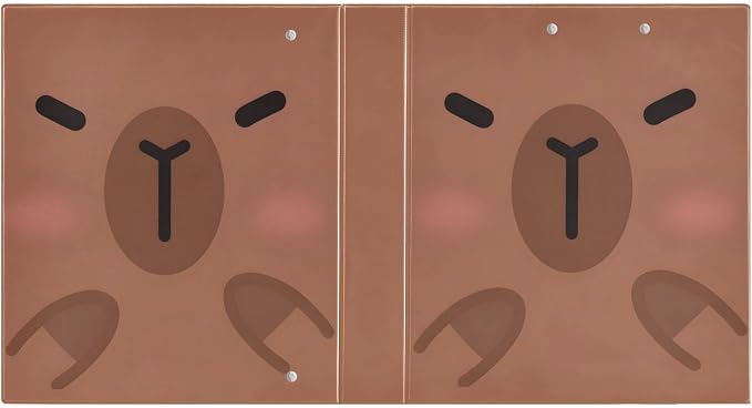 JIPONI 3 Ring Binder Capybara Face 1 Inch Round Binders for Men Women Students, Cute File Organizer for Office Home School